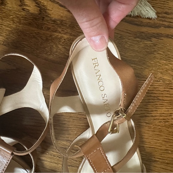 Franco Sarto Camel Strappy Sandals - Picture 2 of 3